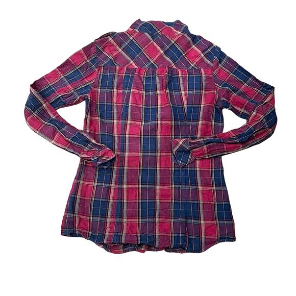 Gentle Fawn Plaid Snap Button Down Shirt Pink/Purple Size XS - Picture 10 of 11
